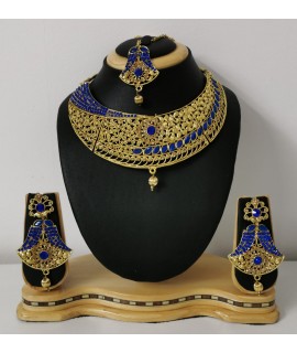 Necklace set-royal blue